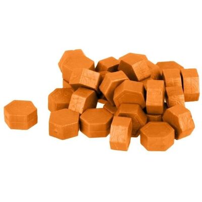 Inny producent Koraliki woskowe sześciokątne 30 g - Pomarańczowe Inny producent Koraliki woskowe sześciokątne 30 g - Pomarańczowe