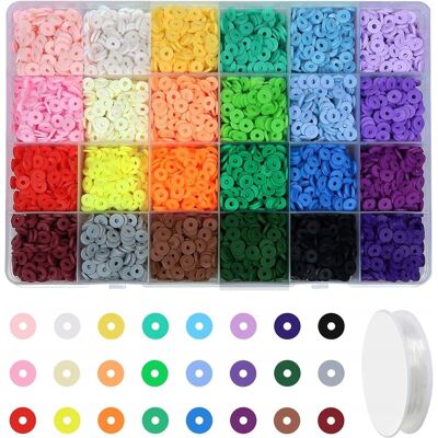 inna (Inny) KORALIKI Z GLINY POLIMEROWEJ ZESTAW 4800SZ 24 KOLORY 6MM DIY inna (Inny) KORALIKI Z GLINY POLIMEROWEJ ZESTAW 4800SZ 24 KOLORY 6MM DIY