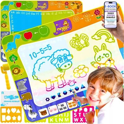Pltb Kreatywna MATA WODNA XXL do Malowania i Rysowania Bez Bałaganu 120x90 Pieczątki Pisaki Szablony Zestaw Edukacyjny dla Dzieci 3+ PREZENT + EBOOK-2 Pltb Kreatywna MATA WODNA XXL do Malowania i Rysowania Bez Bałaganu 120x90 Pieczątki Pisaki Szablony Zestaw Edukacyjny dla Dzieci 3+ PREZENT + EBOOK-2