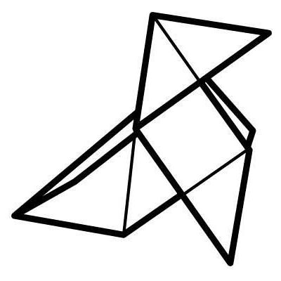 Inny producent Kreatywne ziarno - Drewniany znaczek - kura origami Inny producent Kreatywne ziarno - Drewniany znaczek - kura origami
