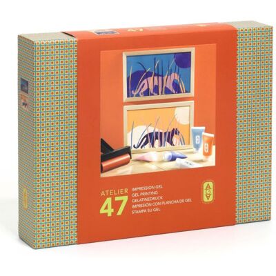 Kreatywny zestaw AGA Atelier 47 Druk żelowy Djeco Kreatywny zestaw AGA Atelier 47 Druk żelowy Djeco