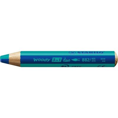 STABILO Woody 3w 1 Duo - Ultramarine/Turquoise - Kredki kolorowe STABILO Woody 3w 1 Duo - Ultramarine/Turquoise - Kredki kolorowe