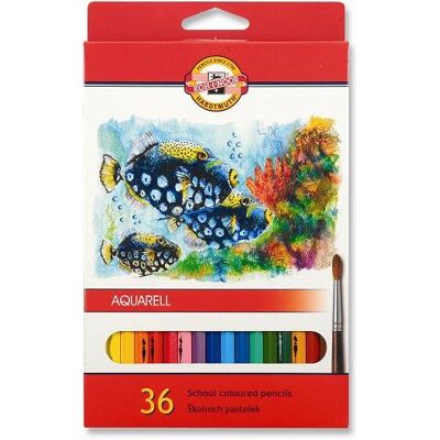 Kredki akwarelowe Aquarell Koh-I-Noor, 36 kolorów Kredki akwarelowe Aquarell Koh-I-Noor, 36 kolorów