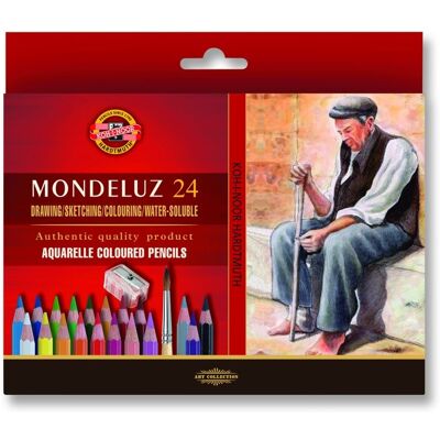 Kredki akwarelowe artystyczne Mondeluz 3711/3Koh-I-Noor, 24 kolory Kredki akwarelowe artystyczne Mondeluz 3711/3Koh-I-Noor, 24 kolory