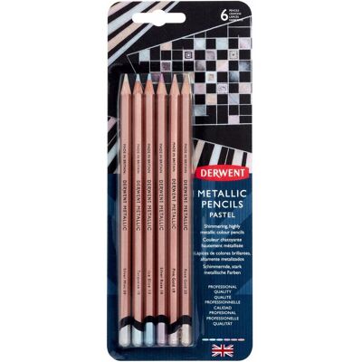Derwent Pastel Metaliczne Kredki - Zestaw 6 szt. Derwent Pastel Metaliczne Kredki - Zestaw 6 szt.