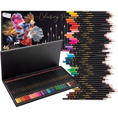 Craft Sensations Kredki ołówkowe 46szt w etui profesjonalne prezent Craft Sensations Kredki ołówkowe 46szt w etui profesjonalne prezent