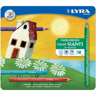 Lyra Kredki ołówkowe, Color-Giant, 18 kolorów Lyra Kredki ołówkowe, Color-Giant, 18 kolorów
