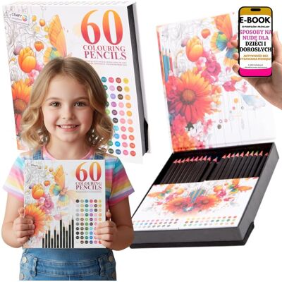 Pltb Kredki Ołówkowe Premium 60 Kolorów w Pudełku Prezentowym ZESTAW KREDEK DLA DZIECKA NA ŚWIĘTA + EBOOK-3 Pltb Kredki Ołówkowe Premium 60 Kolorów w Pudełku Prezentowym ZESTAW KREDEK DLA DZIECKA NA ŚWIĘTA + EBOOK-3