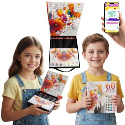 Pltb Kredki Ołówkowe Premium 60 Kolorów Zestaw Kredek w Etui Dla Dziecka Córki Syna NA ŚWIĘTA + EBOOK Pltb Kredki Ołówkowe Premium 60 Kolorów Zestaw Kredek w Etui Dla Dziecka Córki Syna NA ŚWIĘTA + EBOOK