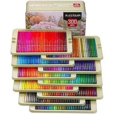 Kredki ołówkowe Soft Touch 300 kolorów duży zestaw artystyczny Kalour Kredki ołówkowe Soft Touch 300 kolorów duży zestaw artystyczny Kalour