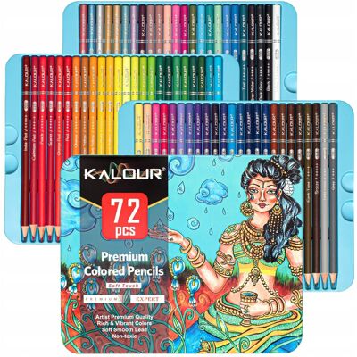 Kredki ołówkowe Soft Touch 72 kolory kredki artystyczne Kalour Kredki ołówkowe Soft Touch 72 kolory kredki artystyczne Kalour
