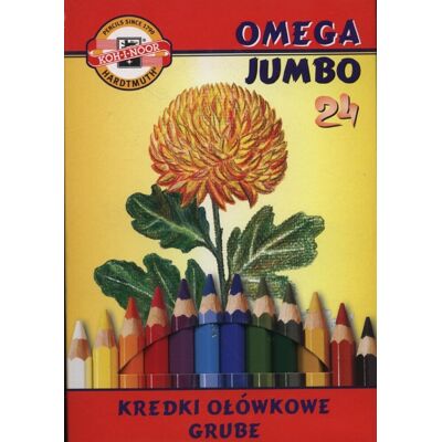Koh-I-Noor Kredki Omega Jumbo, 24 kolory Koh-I-Noor Kredki Omega Jumbo, 24 kolory