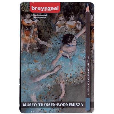 Kredki pastelowe 12kol Zielona tancerka Bruynzeel metalowe pudełko Kredki pastelowe 12kol Zielona tancerka Bruynzeel metalowe pudełko