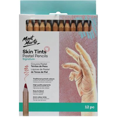 Kredki Pastelowe Skin Tints Mont Marte 12SZT Kredki Pastelowe Skin Tints Mont Marte 12SZT