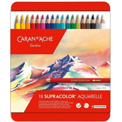 CARAN D'ACHE SUPRACOLOR - Kredki kolorowe - 18 Kolorów CARAN D'ACHE SUPRACOLOR - Kredki kolorowe - 18 Kolorów