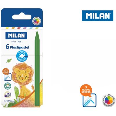 Milan Kredki Świecowe, 6 Kolorów Milan Kredki Świecowe, 6 Kolorów