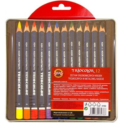 Koh-I-Noor Kredki, Triocolor, 12 kolorów Koh-I-Noor Kredki, Triocolor, 12 kolorów