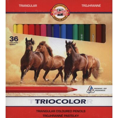 Koh-I-Noor Kredki Triocolor, 36 kolorów Koh-I-Noor Kredki Triocolor, 36 kolorów