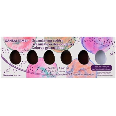 Kuretake Gansai Tambi Granulating Colors 5szt. Kuretake Gansai Tambi Granulating Colors 5szt.
