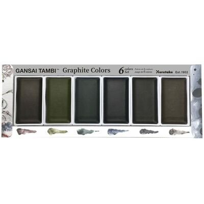 Kuretake Gansai Tambi Graphite Colors 6 Szt. Mc20gr/6v Kuretake Gansai Tambi Graphite Colors 6 Szt. Mc20gr/6v