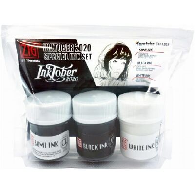 Kuretake Zig Inktober Zestaw 3 Tuszówiktb-20/ik3v Kuretake Zig Inktober Zestaw 3 Tuszówiktb-20/ik3v