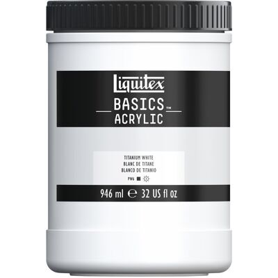 Liquitex Basics, Farba Akrylowa, 946 Ml, 432 Titanium White Liquitex Basics, Farba Akrylowa, 946 Ml, 432 Titanium White