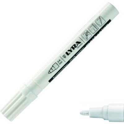 Lyra Biały Marker Kredowy - Rozmiar końcówki 2-4mm Lyra Biały Marker Kredowy - Rozmiar końcówki 2-4mm