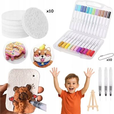 Inny producent Magic Puffy Paint DYI Zestaw Do Malowania 3D Na Gąbce Inny producent Magic Puffy Paint DYI Zestaw Do Malowania 3D Na Gąbce