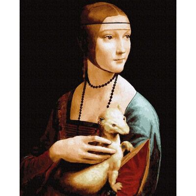 Malowanie po numerach iPicasso 40x50 cm na ramie Dama z gronostajem. Leonardo da Vinci Malowanie po numerach iPicasso 40x50 cm na ramie Dama z gronostajem. Leonardo da Vinci