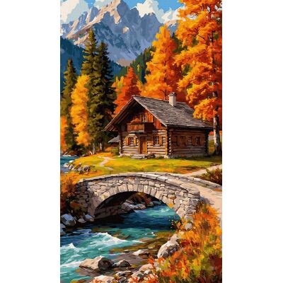Malowanie po numerach iPicasso 40x70 cm na ramie Pod złotymi koronami 40x70 cm Malowanie po numerach iPicasso 40x70 cm na ramie Pod złotymi koronami 40x70 cm