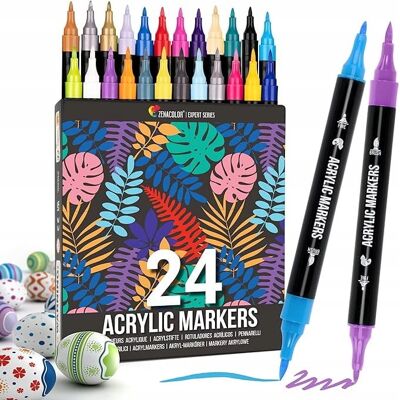inna (Inny) Marker akrylowy, dwustronny wielokolorowy Zenacolor 24 szt. inna (Inny) Marker akrylowy, dwustronny wielokolorowy Zenacolor 24 szt.