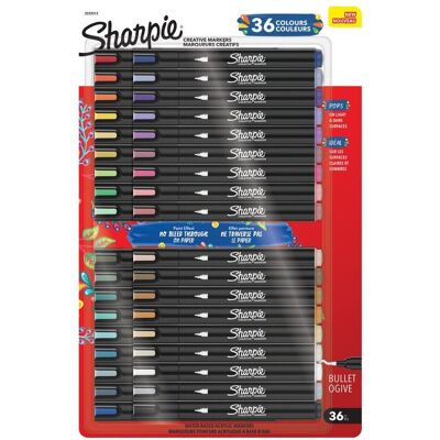 Marker Akrylowy Kreatywny Sharpie Końcówka Stożkowa 36 Sztuk Różne Kolory Marker Akrylowy Kreatywny Sharpie Końcówka Stożkowa 36 Sztuk Różne Kolory