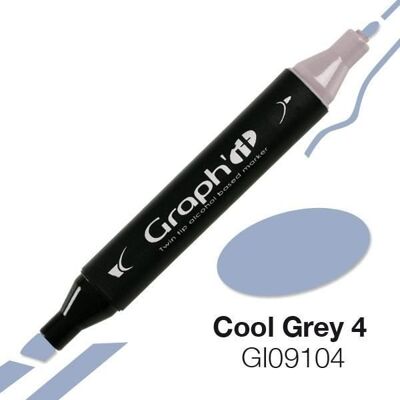 Inny producent Marker alkoholowy Graph'it 9104 Cool Grey 4 - Graph it Grey Inny producent Marker alkoholowy Graph'it 9104 Cool Grey 4 - Graph it Grey