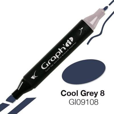 Inny producent Marker alkoholowy Graph'it 9108 Cool Grey 8 - Graph it Grey Inny producent Marker alkoholowy Graph'it 9108 Cool Grey 8 - Graph it Grey