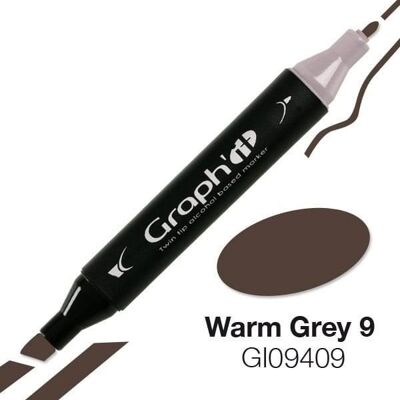 Inny producent Marker alkoholowy Graph'it 9409 Warm Grey 9 - Graph it Grey Inny producent Marker alkoholowy Graph'it 9409 Warm Grey 9 - Graph it Grey