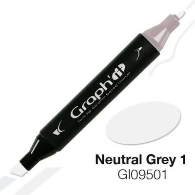 Inny producent Marker alkoholowy Graph'it 9501 Neutralny szary 1 - Graph it Grey Inny producent Marker alkoholowy Graph'it 9501 Neutralny szary 1 - Graph it Grey