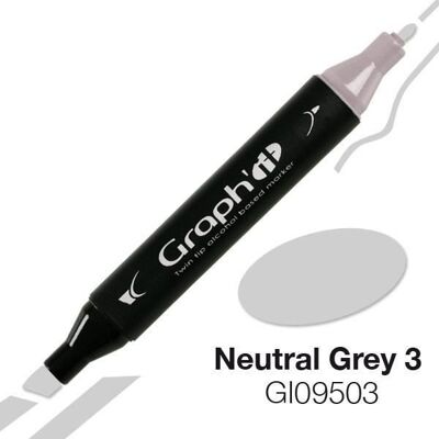 Inny producent Marker alkoholowy Graph'it 9503 Neutral Grey 3 - Graph it Grey Inny producent Marker alkoholowy Graph'it 9503 Neutral Grey 3 - Graph it Grey