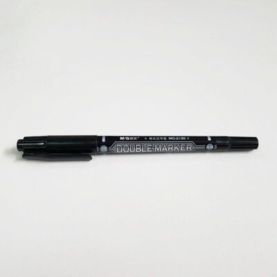 Inny producent Marker dwustronny czarny Double (12szt) M&G Inny producent Marker dwustronny czarny Double (12szt) M&G