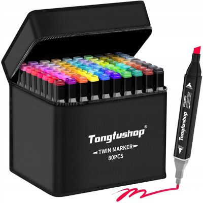 Inny producent Marker dwustronny wielokolorowy Tongfushop 80 szt. Inny producent Marker dwustronny wielokolorowy Tongfushop 80 szt.