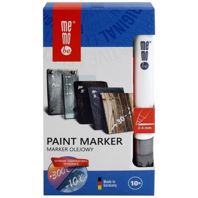 Inny producent Marker olejny 2-4mm srebrny (10szt) MemoBe Inny producent Marker olejny 2-4mm srebrny (10szt) MemoBe