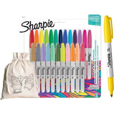 Marker Permanent Sharpie Fine Zestaw 24 Kolory 2205177 Marker Permanent Sharpie Fine Zestaw 24 Kolory 2205177