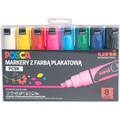 Marker Posca Zestaw PC-8K 8 szt w ETUI mazak Marker Posca Zestaw PC-8K 8 szt w ETUI mazak