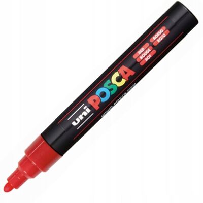 uni Marker z farbą plakatową Posca PC-5M czerwony uni Marker z farbą plakatową Posca PC-5M czerwony