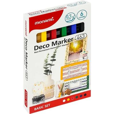 Markery akrylowe Deco Marker 463 XF 6 kol. Basic MonAmi Markery akrylowe Deco Marker 463 XF 6 kol. Basic MonAmi
