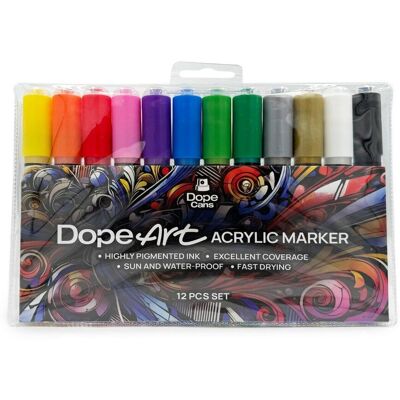 DOPE CANS Markery akrylowe DOPE - 4-6 mm - round/chisel - 12 szt. DOPE CANS Markery akrylowe DOPE - 4-6 mm - round/chisel - 12 szt.