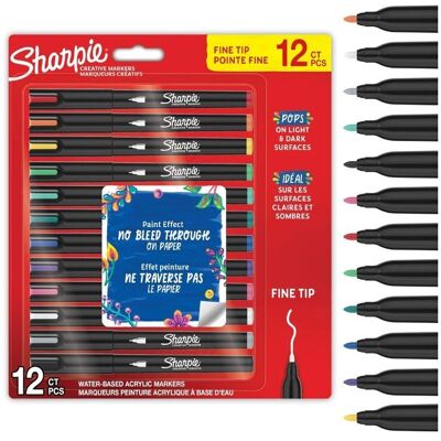 Parker Markery akrylowe Fine - Sharpie - 1 mm 12 szt Parker Markery akrylowe Fine - Sharpie - 1 mm 12 szt