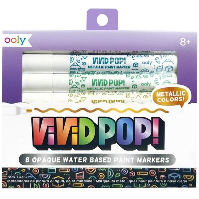 Markery Akrylowe Metaliczne Kolory Ooly Vivid Pop 8 szt. Markery Akrylowe Metaliczne Kolory Ooly Vivid Pop 8 szt.