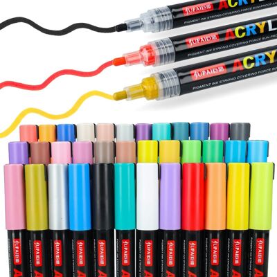 Inny producent Markery Akrylowe Pisaki Mazaki Flamastry Z Farbą Wodoodporne 36 Sztuk Inny producent Markery Akrylowe Pisaki Mazaki Flamastry Z Farbą Wodoodporne 36 Sztuk