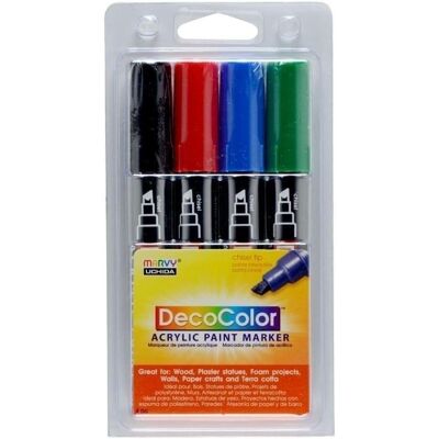 Inny producent Markery akrylowe Primary 4 kolory Inny producent Markery akrylowe Primary 4 kolory