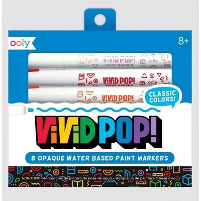 Zestaw Markerów Wielokolorowych Ooly - 8 Markery Wodoodporne - Vivid Pop Zestaw Markerów Wielokolorowych Ooly - 8 Markery Wodoodporne - Vivid Pop